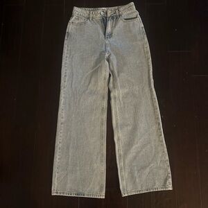 Princess Polly Light Blue Wide Leg Jeans